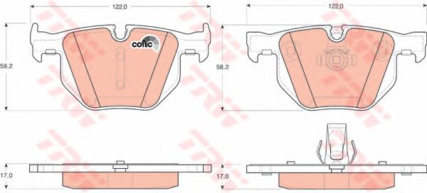 set placute frana,frana disc