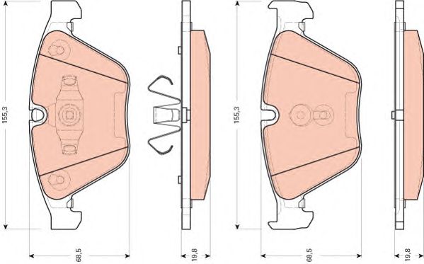 set placute frana,frana disc BMW E90 320-325/E84 X1 07-