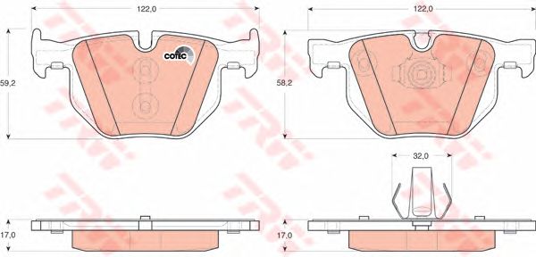 set placute frana,frana disc