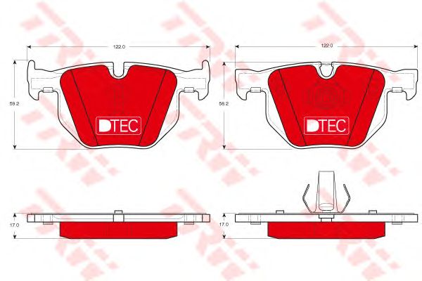 set placute frana,frana disc BMW X5/X6 2,0-3,0 07- DTEC COTEC 122 X 58,2 X 17 122 X 59,2 X 17