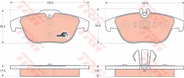 set placute frana,frana disc MERCEDES-BENZ W204 07-/X204