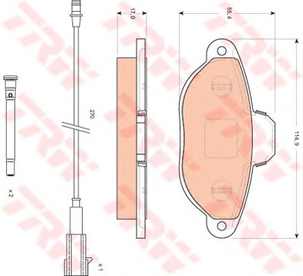 set placute frana,frana disc FIAT PUNTO/SC/500/KA