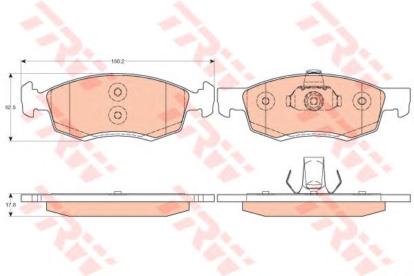 set placute frana,frana disc DACIA LOGAN MCV/EXPRESS/DUSTER