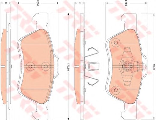 set placute frana,frana disc