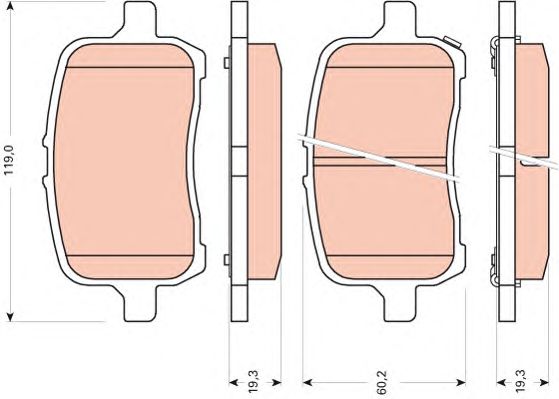 set placute frana,frana disc OPEL GT KABRIOLET 07-