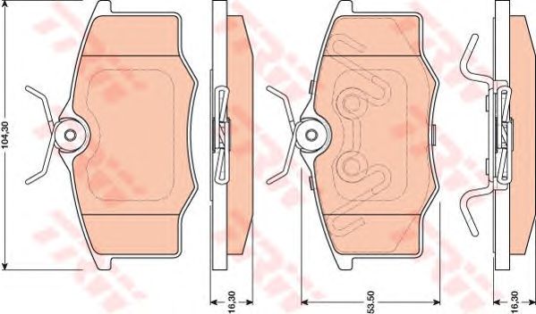 set placute frana,frana disc