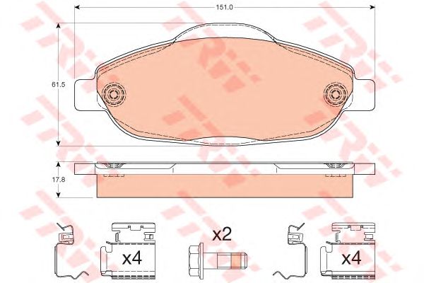 set placute frana,frana disc PEUGEOT 308/3008/5008 07-