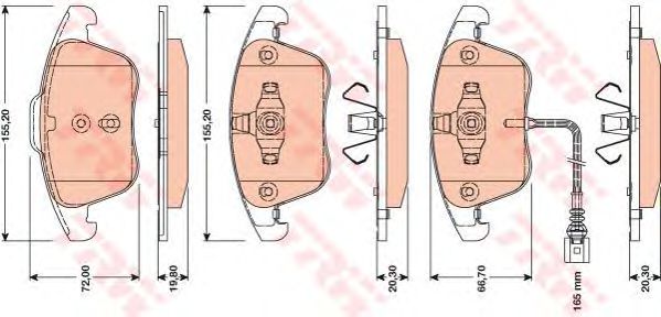 set placute frana,frana disc