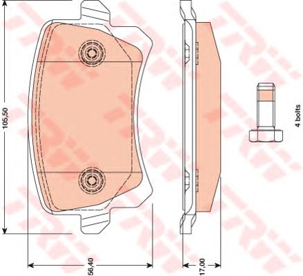 set placute frana,frana disc VW PASSAT 05-/TIGUAN