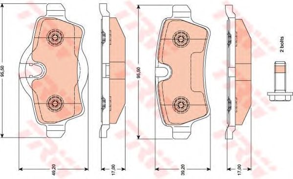 set placute frana,frana disc