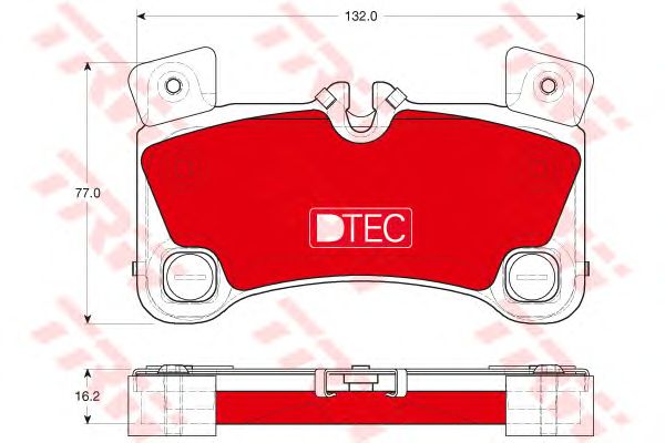 set placute frana,frana disc AUDI Q7 3,0-6,0 TDI QUATTRO 06-15 DTEC COTEC 132 X 77 X 16,2