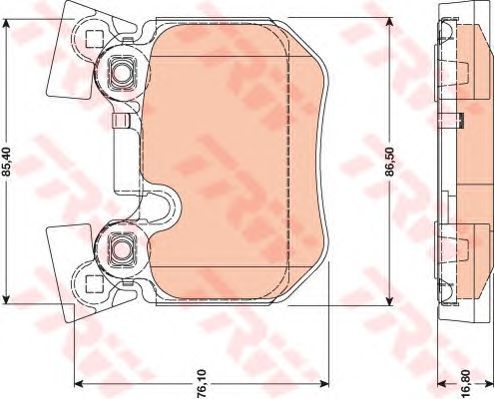 set placute frana,frana disc BMW E87/E90/E91 versiunea M