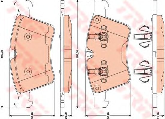 set placute frana,frana disc