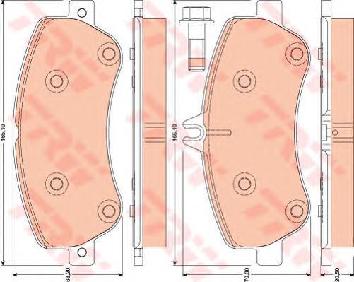 set placute frana,frana disc