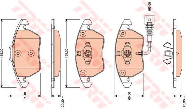 set placute frana,frana disc VW CC/EOS/GOLF/JETTA/PASSAT/POLO 03-