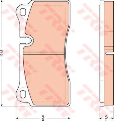 set placute frana,frana disc AUDI Q7/R8 3,0-6,0 TDI QUATTRO 06-15 131,8 X 67 X 17,5 BREMBO