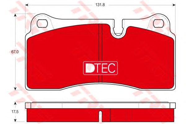 set placute frana,frana disc AUDI Q7/R8 3,0-6,0 TDI QUATTRO 06-15 DTEC COTEC 131,8 X 67 X 17,5