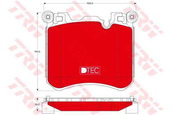 set placute frana,frana disc BMW X5/X6 2,0-4,4 08- DTEC COTEC 135 X 114 X 19