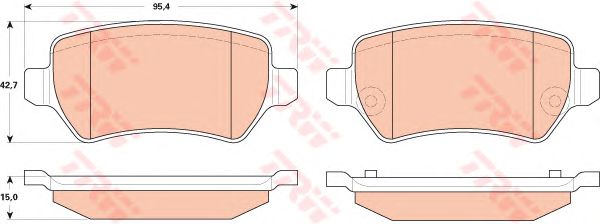 set placute frana,frana disc