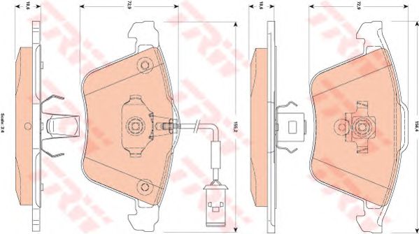 set placute frana,frana disc