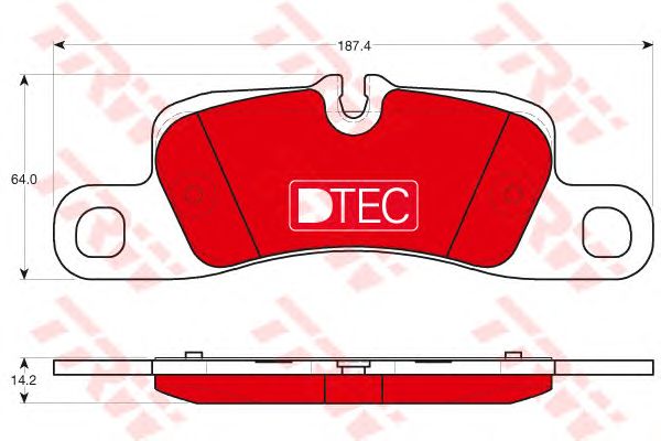 set placute frana,frana disc PORSCHE CAYENNE 4,5-4,8 06-10 DTEC COTEC 187,4 X 64 X 14,2