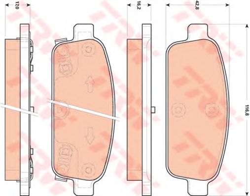 set placute frana,frana disc