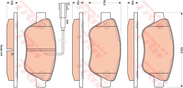 set placute frana,frana disc