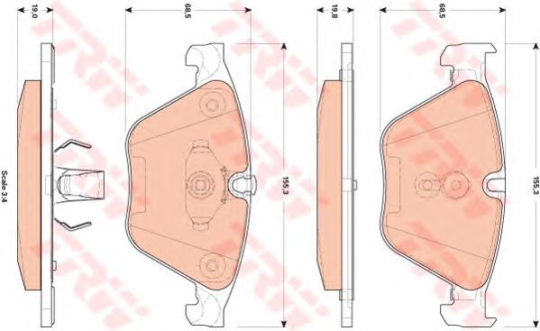 set placute frana,frana disc BMW F10 10- 525-535