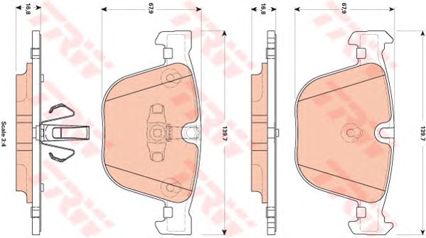 set placute frana,frana disc BMW F01/F02 730-730 08-