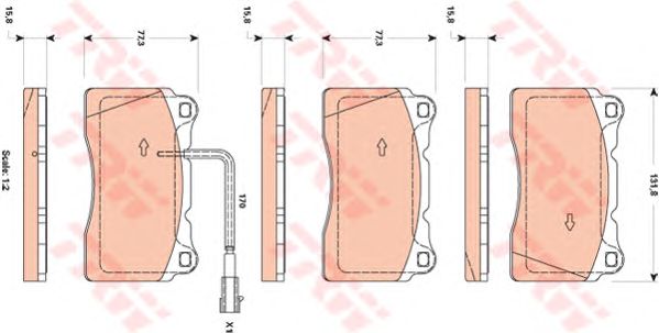 set placute frana,frana disc ALFA 159