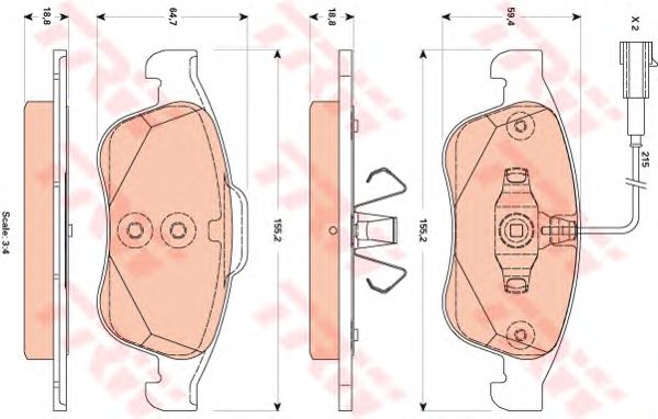 set placute frana,frana disc ALFA GIULIETTA 10- 1,4-1,6