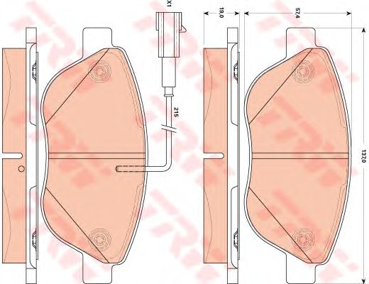 set placute frana,frana disc FIAT STILO 1,2/1,6 16V 01-/IDEA