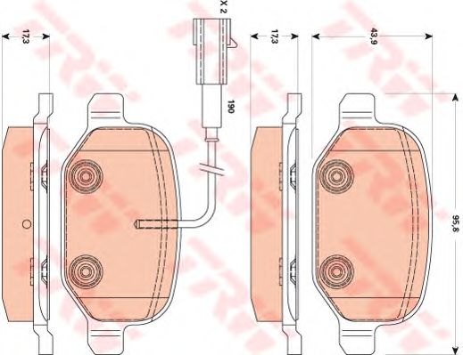 set placute frana,frana disc