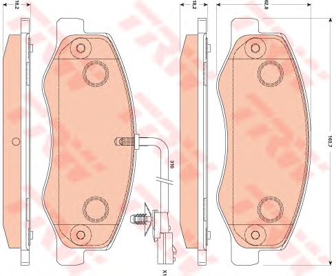 set placute frana,frana disc RENAULT MASTER 10-