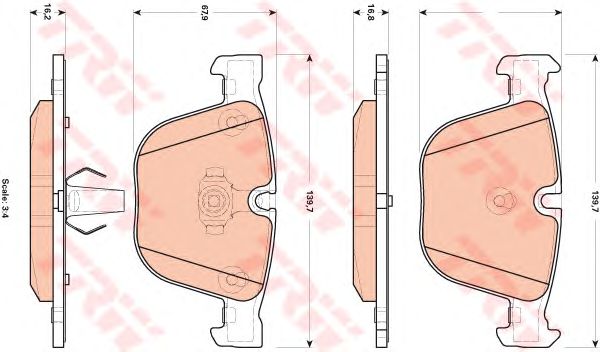 set placute frana,frana disc BMW X5/X6 2,0-4,4 07-