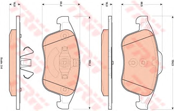 set placute frana,frana disc RENAULT LAGUNA 07-