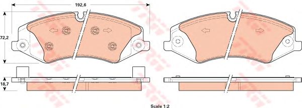 set placute frana,frana disc