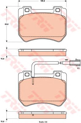 set placute frana,frana disc ALFA 159 05- 1,9/2,0 JTD