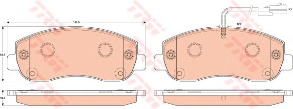 set placute frana,frana disc RENAULT MASTER 10-