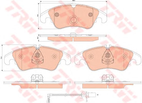 set placute frana,frana disc