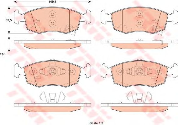 set placute frana,frana disc FIAT PANDA 0,9-1,3 B/D 12-