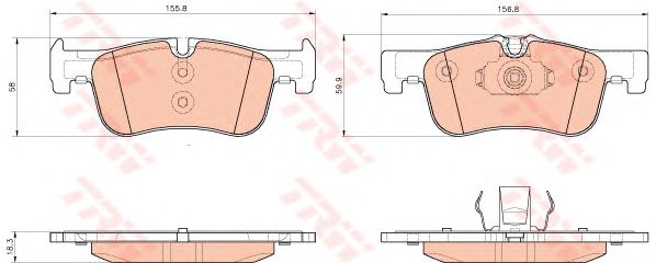 set placute frana,frana disc BMW F20/F21 114-118 10-