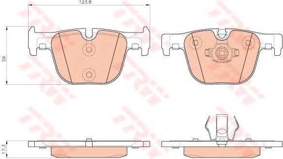 set placute frana,frana disc BMW 3 11-/4 13 -