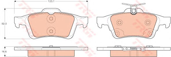 set placute frana,frana disc FORD FOCUS 11-/C-MAX 10-/CONNECT/VOLVO