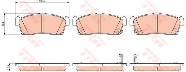 set placute frana,frana disc