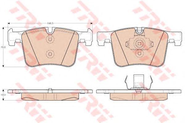 set placute frana,frana disc BMW 1/2/3/4/X3/X4 2,0-3,0 11- 148,3 X 70 X 19,3 ATE