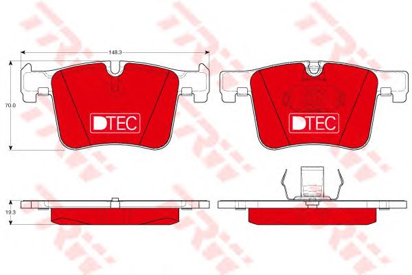 set placute frana,frana disc BMW 1/2/3/4/X3/X4 2,0-3,0 11- DTEC COTEC 148,3 X 70 X 19,3