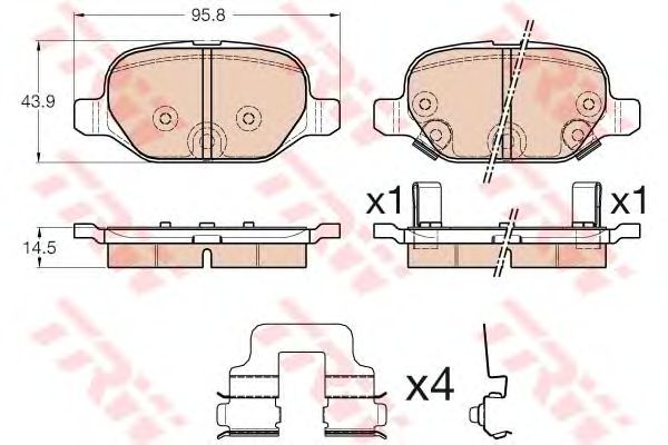 set placute frana,frana disc FIAT PANDA 12-