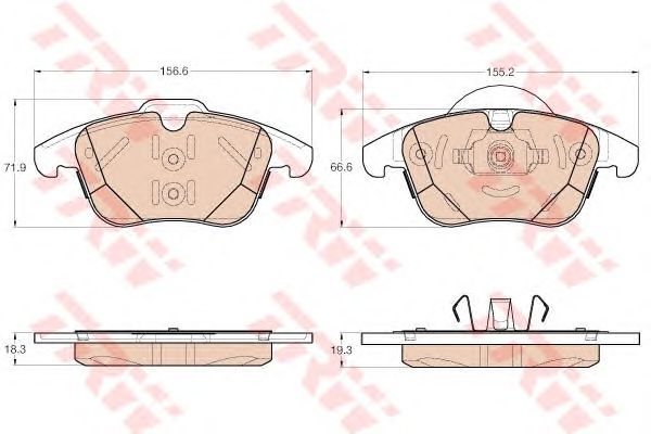 set placute frana,frana disc