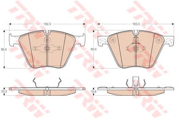 set placute frana,frana disc